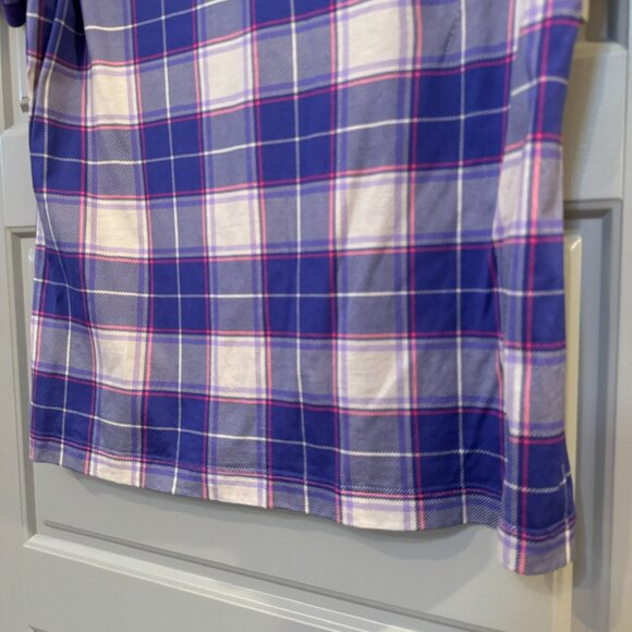 ST. ANDREWS LINKS TARTAN COLLECTION | Purple Tartan Golf Polo Size Medium - Picture 7 of 11
